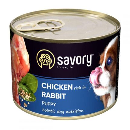 Savory Dog All Puppy Rabbit Chicken 200 г влажный корм для щенков всех пород для щенков с курицей и кроликом
