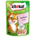 Влажный корм Kitekat для кошек с лососем в соусе 28x85 г