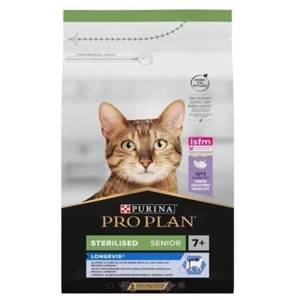 Purina Pro Plan Cat Sterilised Senior Longevis Turkey 7+ 10 кг сухой корм для стерилизованных кошек старше 7 лет
