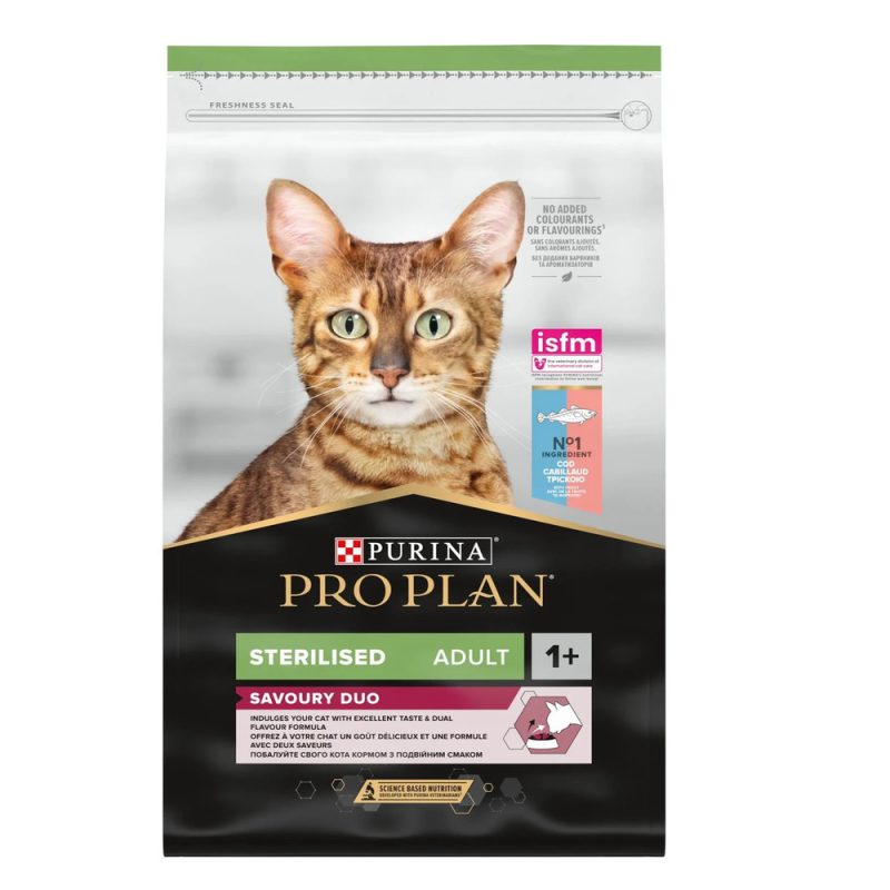 Purina Pro Plan Cat Sterilised Savoury Duo Cod & Trout 3 кг Purina Pro Plan Cat Sterilised Savoury Duo Cod & Trout 3 кг
