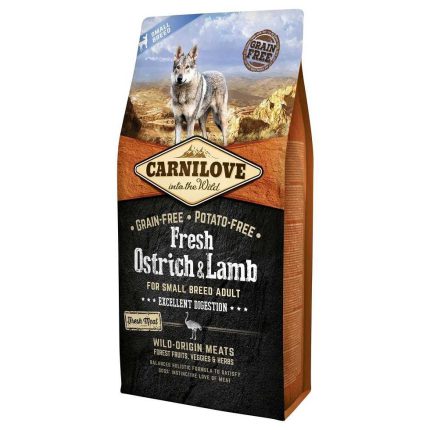 Carnilove Small Breed Ostrich Lamb 6 кг сухой корм для собак малых пород с мясом страуса и ягненка