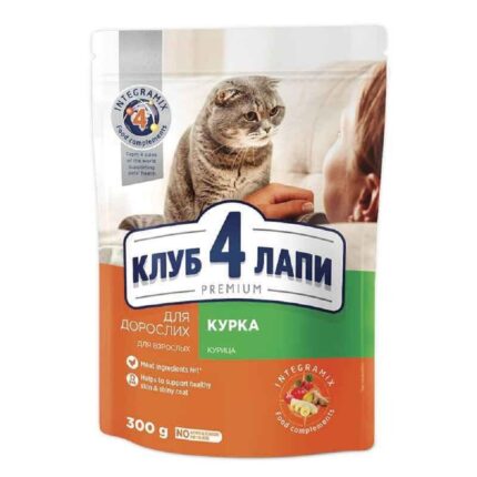 Клуб 4 Лапы Premium Chicken для кошек с курицей 300 г