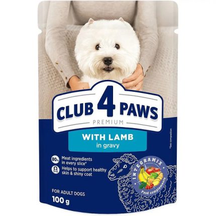 Клуб 4 Лапы Premium Small Breeds Lamb 24х100 г влажный корм для собак с ягненком в соусе
