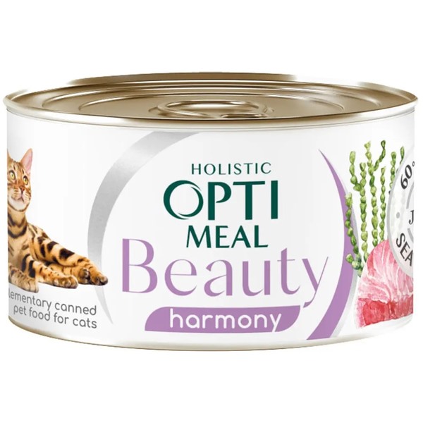 Optimeal Beauty Harmony с полосатым тунцом и морскими водорослями в желе 70 г Optimeal Beauty Harmony с полосатым тунцом и морскими водорослями в желе 70 г