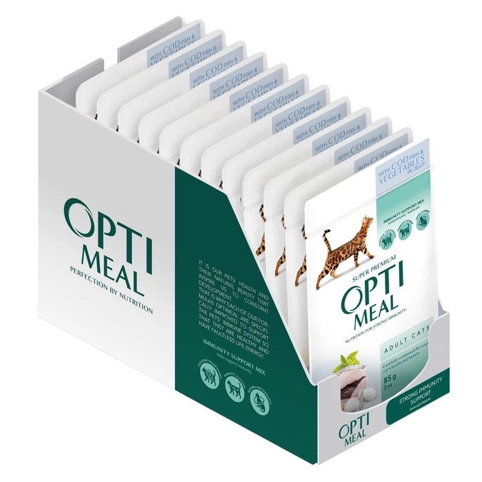 Optimeal Cat Cod Fish Vegetable 12х85 г Optimeal Cat Cod Fish Vegetable 12х85 г