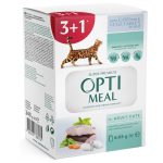 Optimeal Cod Fish Vegetablе для кошек с треской 85 г набор (3+1) 340 г
