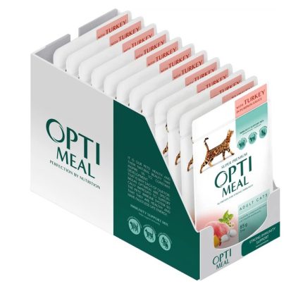 Optimeal Turkey Pumpkin Sauce 12х85 г влажный корм с индейкой в тыквенном соусе для кошек