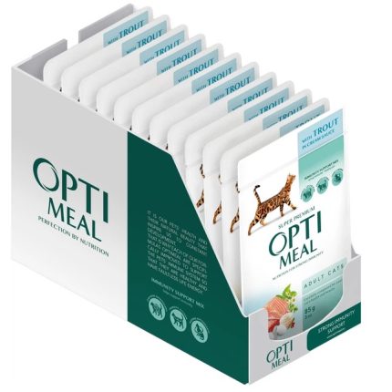 Optimeal для дорослих котів із фореллю в кремовому соусі 85 г х 12 шт
