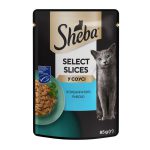 Sheba Slices для кошек с океанической рыбой в соусе