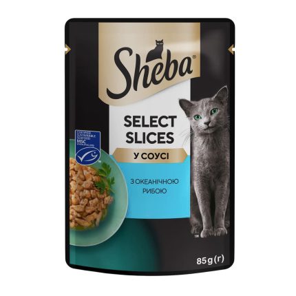 Sheba Slices для кошек с океанической рыбой в соусе