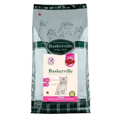Baskerville KF Getreidefrei Junior 20 кг сухой беззерновой корм с птицей и говядиной для котят