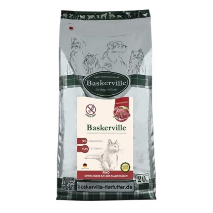 Baskerville KF Getreidefrei Rind 20 кг сухой беззерновой корм для кошек с говядиной