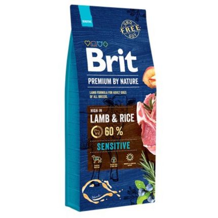 Brit Premium Sensitive Lamb 15 кг сухой корм для собак с чувствительным пищеварением