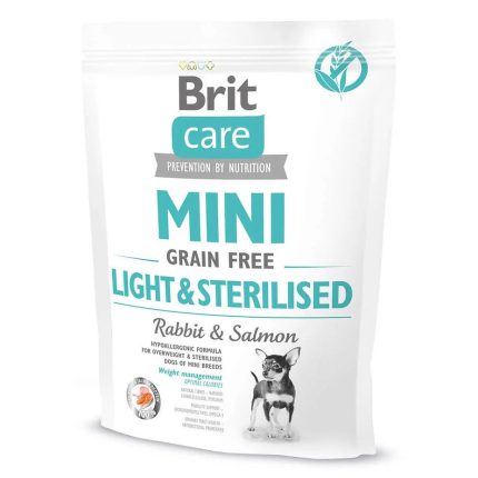 Brit Care Mini GF Light Sterilised 400 г беззерновой сухой корм для стерилизованных собак с кроликом