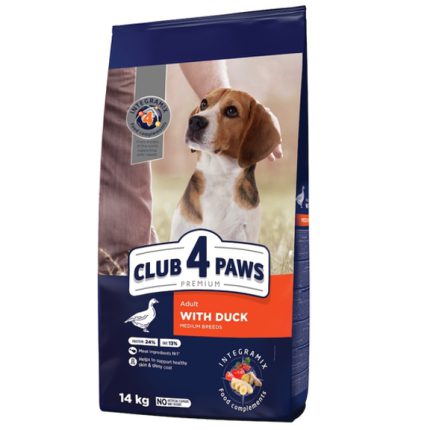 Клуб 4 Лапы Premium Medium Duck 14 кг сухой корм для собак средних пород с уткой