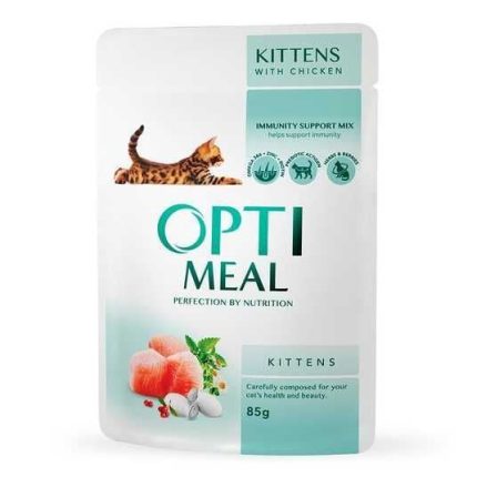 Optimeal Kitten Chicken 85 г влажный корм для котят с курицей
