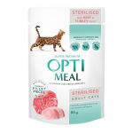 Optimeal Sterilised Beef Turkey 85 г влажный корм с говядиной в желе для стерилизованных кошек