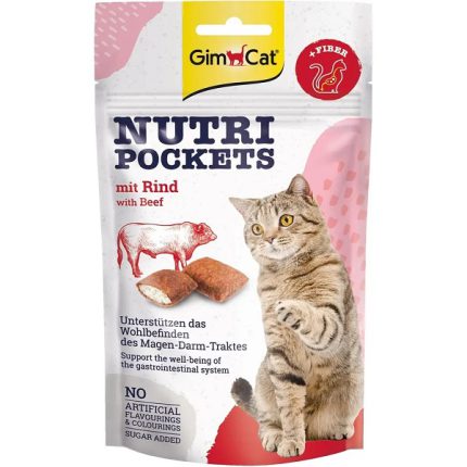 GimCat Nutri Pockets с говядиной