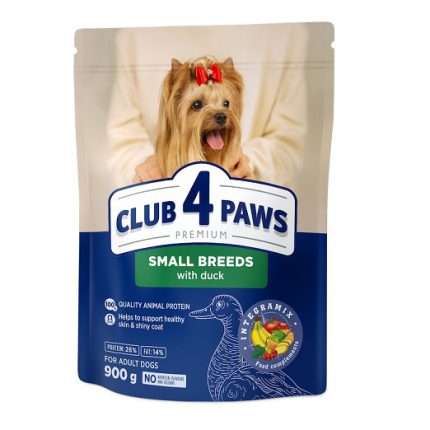 Клуб 4 Лапы Premium Small Breeds Duck 900 г сухой корм для собак малых пород с уткой