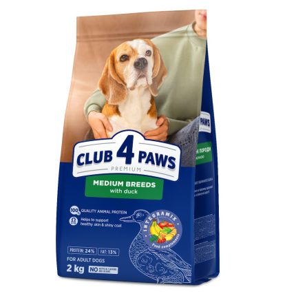Клуб 4 Лапы Premium Medium Duck 2 кг сухой корм для собак средних пород с уткой