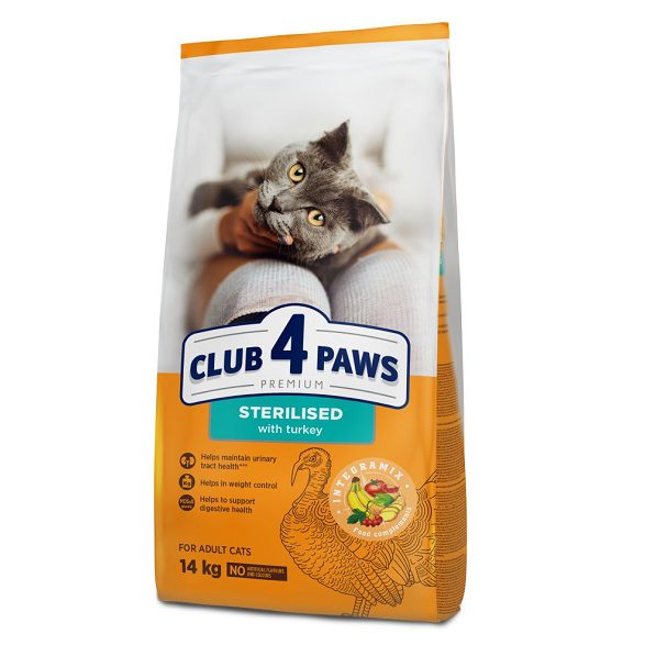 Клуб 4 Лапы Adult Cats Sterilised with Turkey Клуб 4 Лапы Adult Cats Sterilised with Turkey