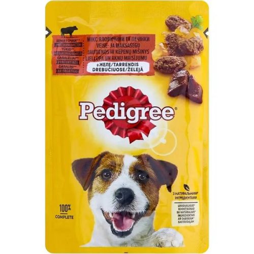 Pedigree Beef 24×100 г влажный корм для собак с говядиной и печенью в желе Pedigree Beef 24×100 г влажный корм для собак с говядиной и печенью в желе