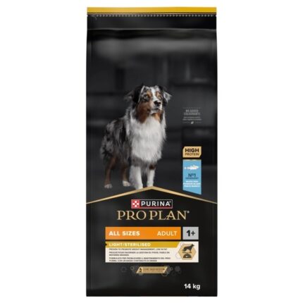 Purina Про План Dog Adult All Size Light Sterilised White Fish 14 кг с белой рыбой для стерилизованных взрослых собак всех пород
