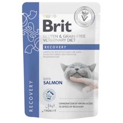Brit Veterinary Diet Recovery Salmon 85 г влажный корм для кошек в период восстановления после операций