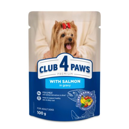 Клуб 4 Лапы Premium Adult Dog with Salmon in gravy 24х100