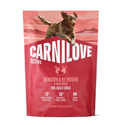 Carnilove Active Venison Reindeer & Wild Boar Active Adults беззерновой сухой корм для активных собак с олениной и диким кабаном 1,5 кг