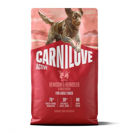 Carnilove Active Venison Reindeer & Wild Boar Active Adults беззерновой сухой корм для активных собак с олениной и диким кабаном 4 кг