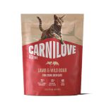 Carnilove Active Lamb & Wild Boar Sterilised беззерновой сухой корм для стерилизованных кошек с ягненком и диким кабаном 400 г