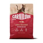 Carnilove Active Lamb & Wild Boar Sterilised беззерновой сухой корм для стерилизованных кошек с ягненком и диким кабаном 2 кг