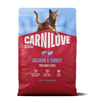 Carnilove Active Salmon & Turkey беззерновой сухой корм для взрослых кошек 2 кг