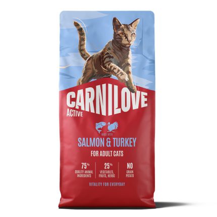 Carnilove Active Salmon & Turkey 6 кг беззерновой корм с лососем и индейкой для активных кошек