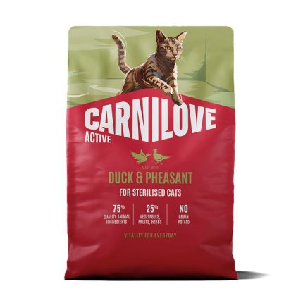 Carnilove Active Duck & Pheasant Sterilised беззерновой сухой корм для стерилизованных кошек с уткой и фазаном 2 кг