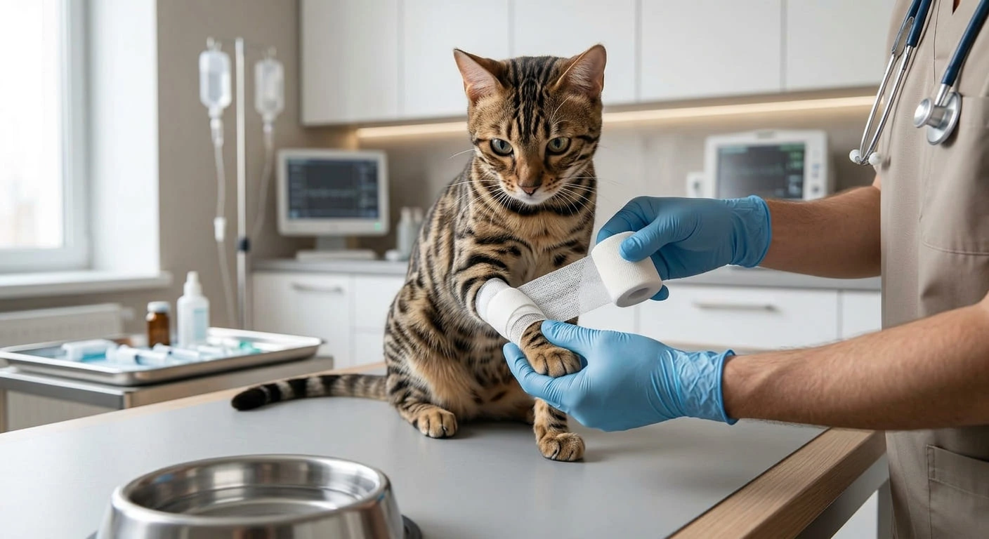 Перелом лапи у кота